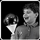 Boy with bubble and funnel